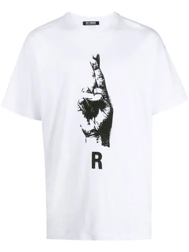T-Shirt mit Handzeichen-Print