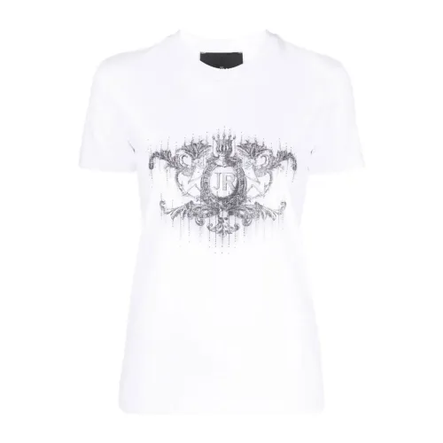 T-Shirt mit Kontrast-Design,Glamour Touch T-Shirt mit kurzen Ärmeln John Richmond