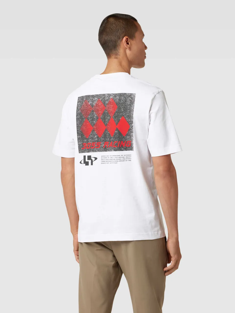 T-Shirt mit Label-Print Modell 'Racing'