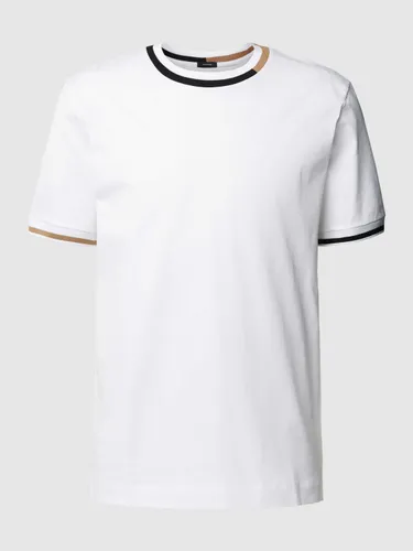 T-Shirt mit labeltypischen Kontraststreifen Modell 'Thompson'