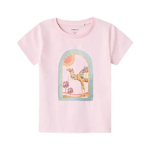 T-Shirt NMFJAMIA CAMEL in parfait pink