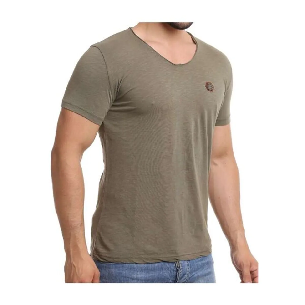 T-Shirt REDBRIDGE "Houston" Gr. M, grün (khaki) Herren Shirts T-Shirts