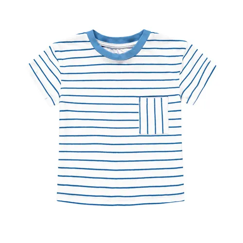 T-Shirt SPRINGTIME gestreift in silver lake blue
