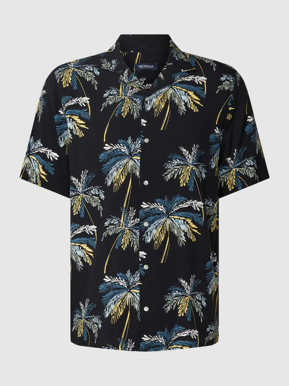 Tailored Fit Freizeithemd aus Viskose mit Allover-Muster