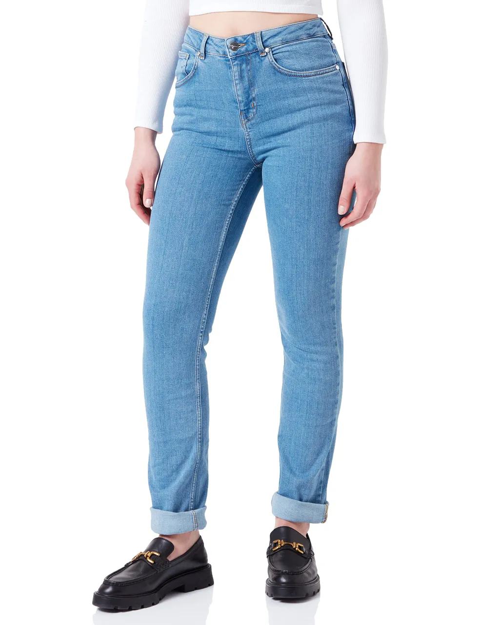 Tamaris Damen Slim Jeans AGBOR Blau 38/32