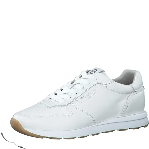 Tamaris Damen Sneaker Low Leder; WHITE LEATHER/weiß