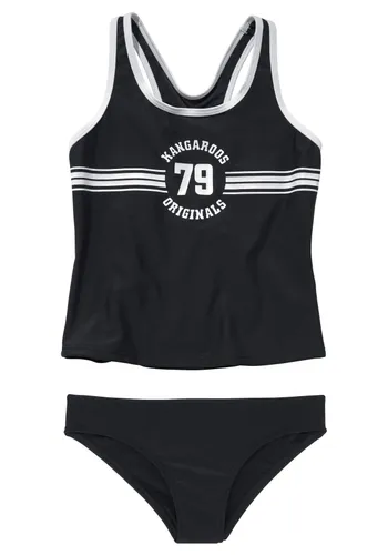 Tankini KANGAROOS "Sporty" Gr. 122/128, N-Gr, schwarz Kinder Bikini-Sets Bikinis