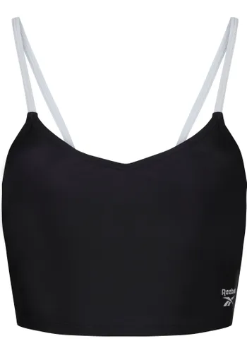 Tankini REEBOK ""Hana"" Gr. S (44), N-Gr, schwarz (black) Damen Bikini-Sets Bekleidung mit seitlichem Logoschriftzug