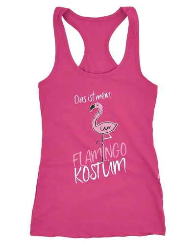 Tanktop Damen Tanktop Fasching Das ist mein Flamingo Kostüm Faschings-Shirt Moonworks®