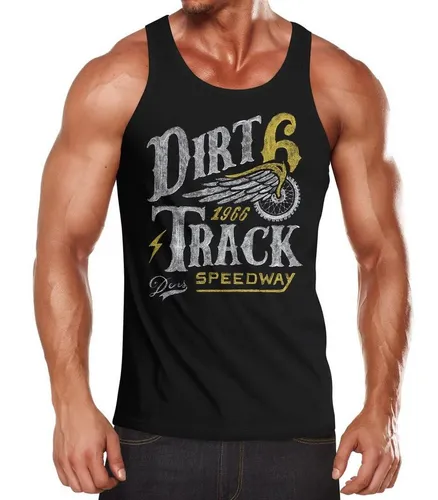 Tanktop Herren Tank-Top Dirt Track Racing Muskelshirt Muscle Shirt Neverless® mit Print