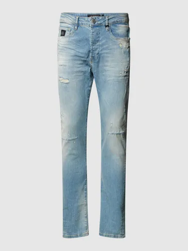 Tapered Fit Jeans in Used-Look Modell 'NOEL'