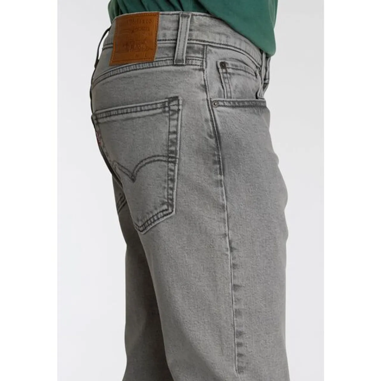 Tapered-fit-Jeans LEVI'S "502 TAPER" Gr. 32, Länge 30, grau (medium gray stonewash) Herren Jeans Tapered-Jeans