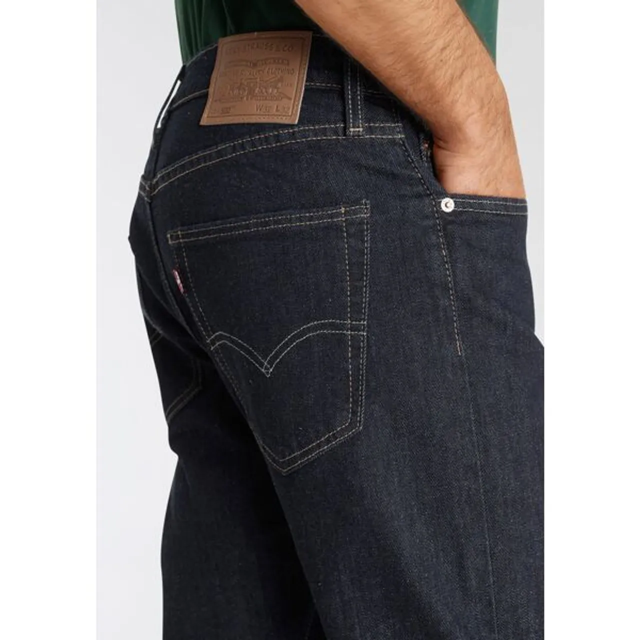 Tapered-fit-Jeans LEVI'S "502 TAPER" Gr. 34, Länge 36, blau (dark indigo) Herren Jeans Tapered-Jeans Bestseller