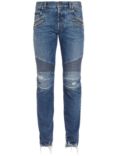 Tapered-Jeans in Distressed-Optik