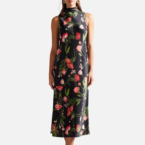 Ted Baker Connihh Floral-Print Satin Midi Dress