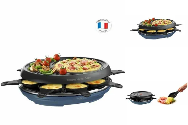 Tefal Raclette und Fondue-Set Tefal Elektrogrill RE310401 1050W Raclette