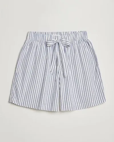 Tekla Poplin Pyjama Shorts Skagen Stripes