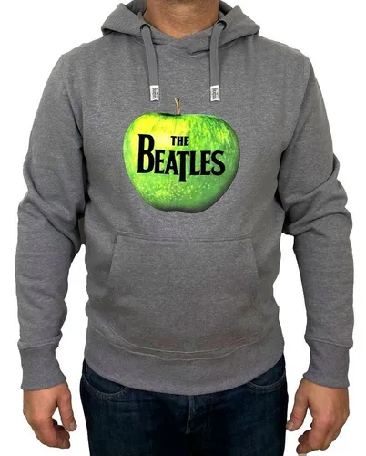 The Beatles Kapuzensweatshirt Beatles, Hoodie, "Apple",Grau, Herren (Stück, 1-tlg., Stück) mit Frontprint