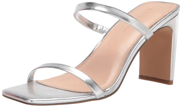 The Drop Damen Avery Square Toe Two Strap High Heeled