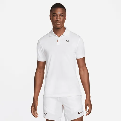 The Nike Polo Rafa Herren-Poloshirt in schmaler Passform - Weiß