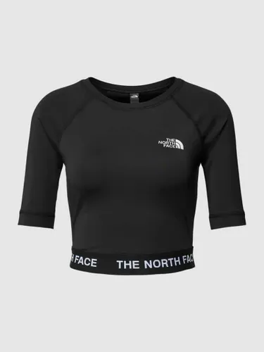 The North Face Cropped Longsleeve mit Label-Detail in Black