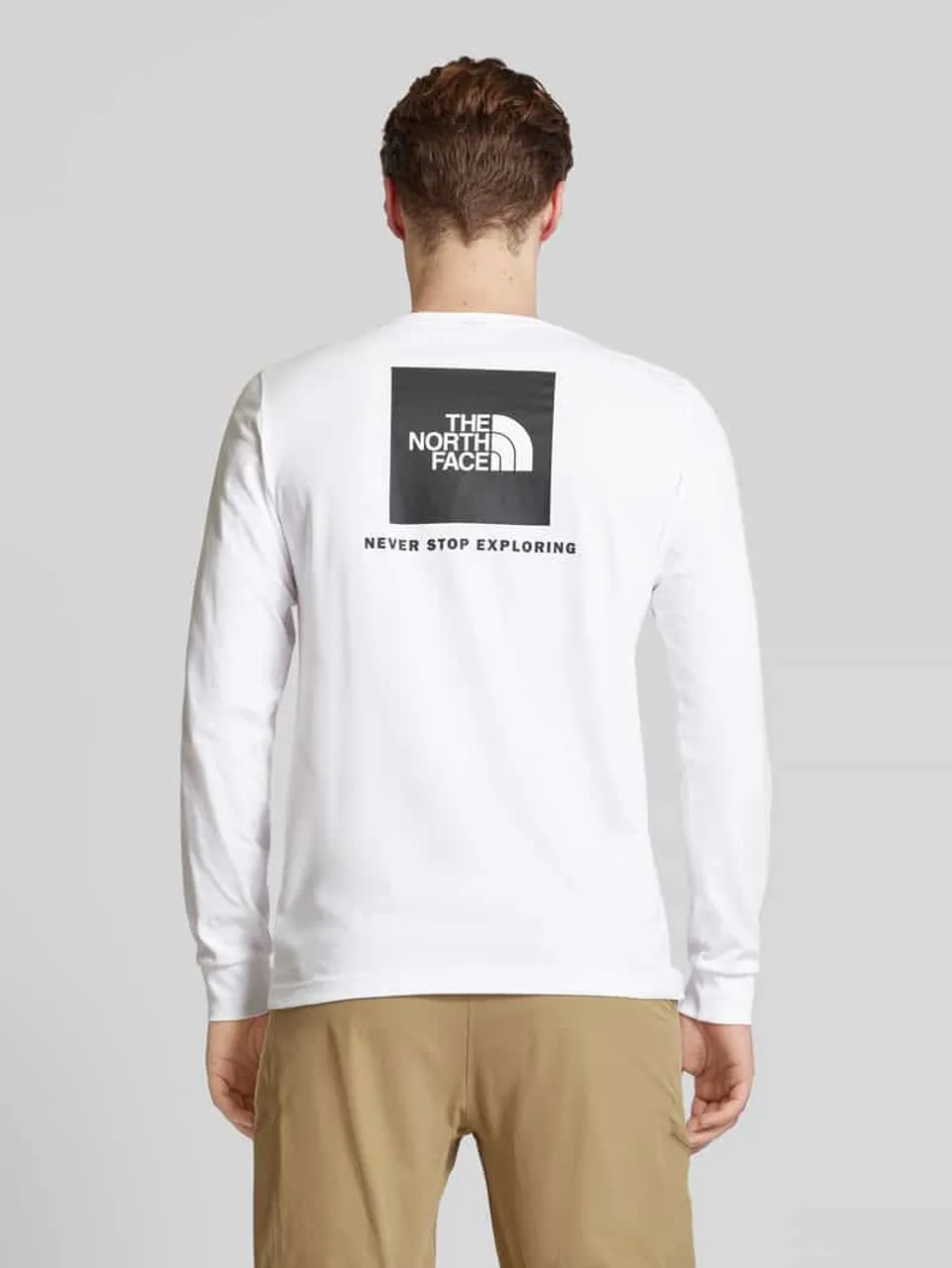 The North Face Longsleeve mit Label-Print Modell 'REDBOX' in Weiss