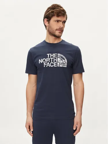 The North Face T-Shirt Woodcut Dome NF0A87NX Dunkelblau Regular Fit