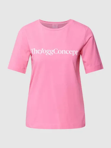 TheJoggConcept T-Shirt mit Label-Print Modell 'SIMONA' in Pink