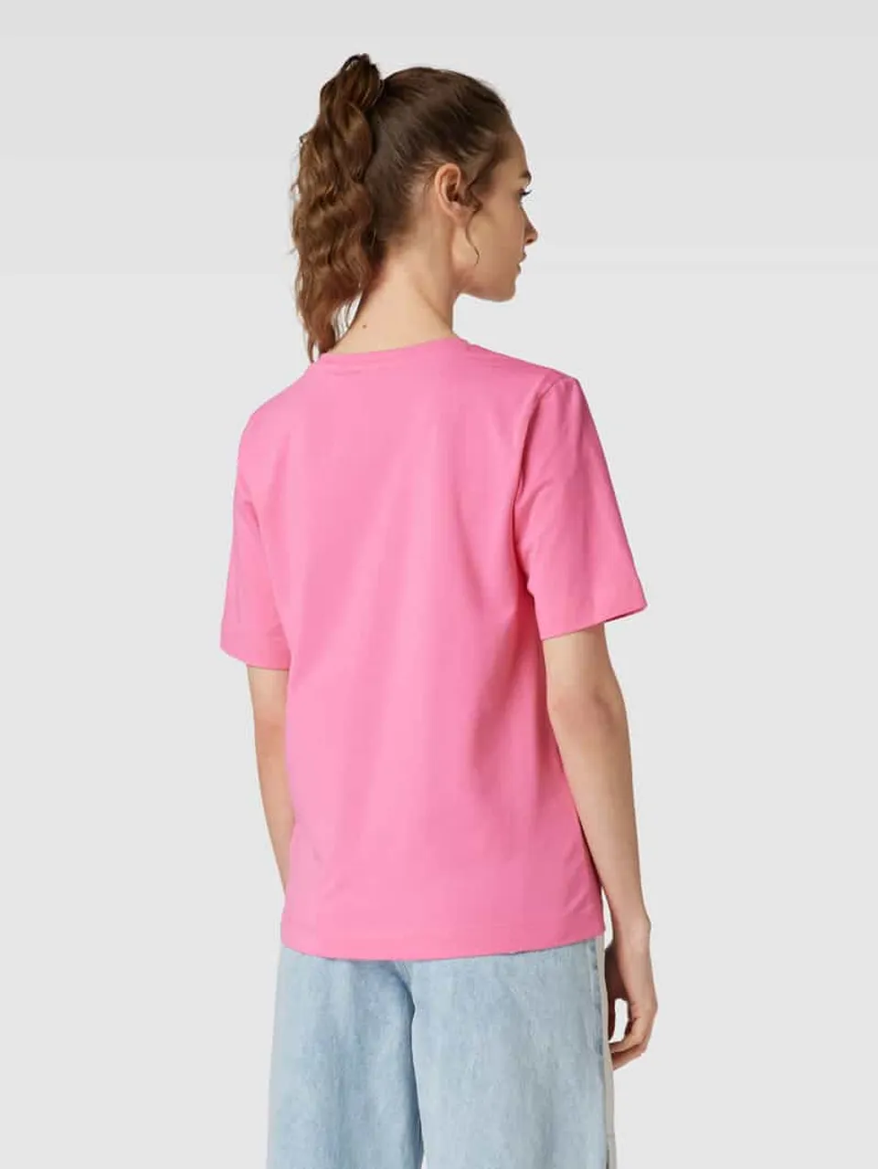 TheJoggConcept T-Shirt mit Label-Print Modell 'SIMONA' in Pink