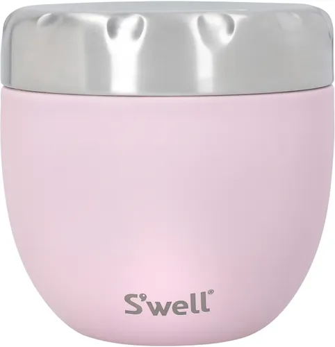 Thermoschüssel S'WELL "S’well Pink Topaz Eats 2-in-1 Food Bowl" Schüsseln Gr. B/H: 12 cm x 12 cm, pink (pink topaz) Thermoschüsseln Therma-S'well-Tech...