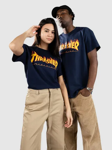 Thrasher Flame T-Shirt navy