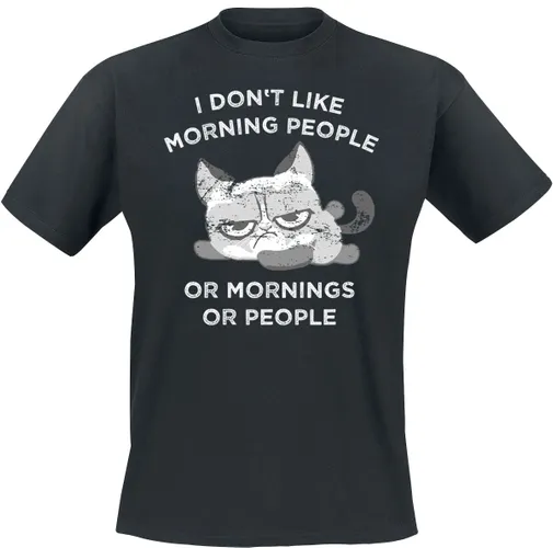 Tierisch I Don't Like Morning People... T-Shirt schwarz in M