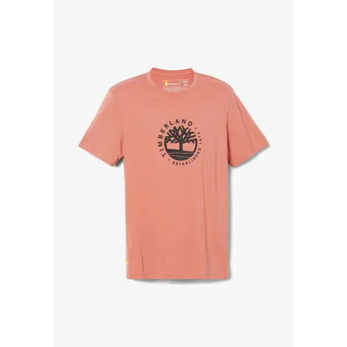Timberland SS Refibra Graphic Tee - T-Shirt - Herren Light Mahogany S