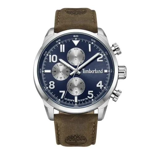 Timberland Unisex Analog Quarz Uhr mit Leder Armband