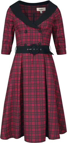 Timeless London Raakel RC Dress Mittellanges Kleid schwarz rot in L
