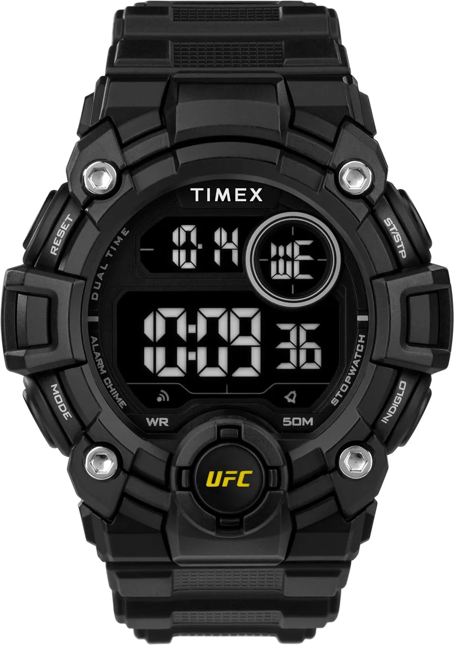 Timex UFC Herren-Chronographenuhr 50mm Schwarz Resin Strap