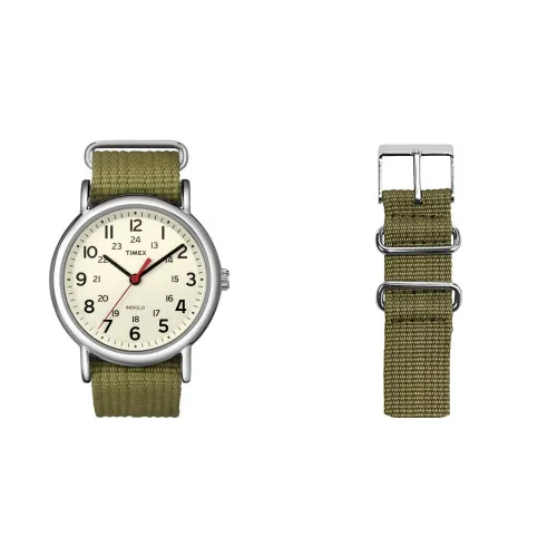 Timex Unisex-Armbanduhr Analog Quarz mit Armband (grün)