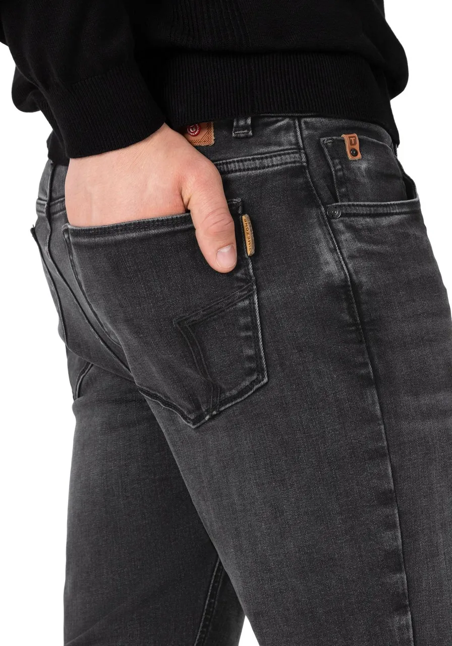 TIMEZONE Herren Jeans SLIM EDUARDOTZ - Slim Fit - Schwarz - Carbon Black Wash