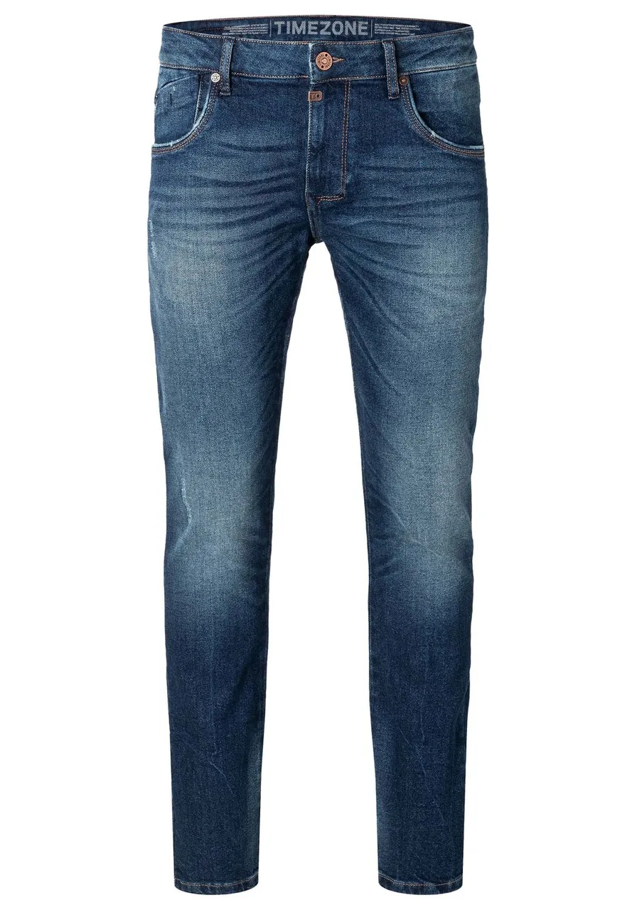 TIMEZONE Herren Jeans SLIM SCOTTTZ - Slim Fit - Blau - Dark Riged Wash