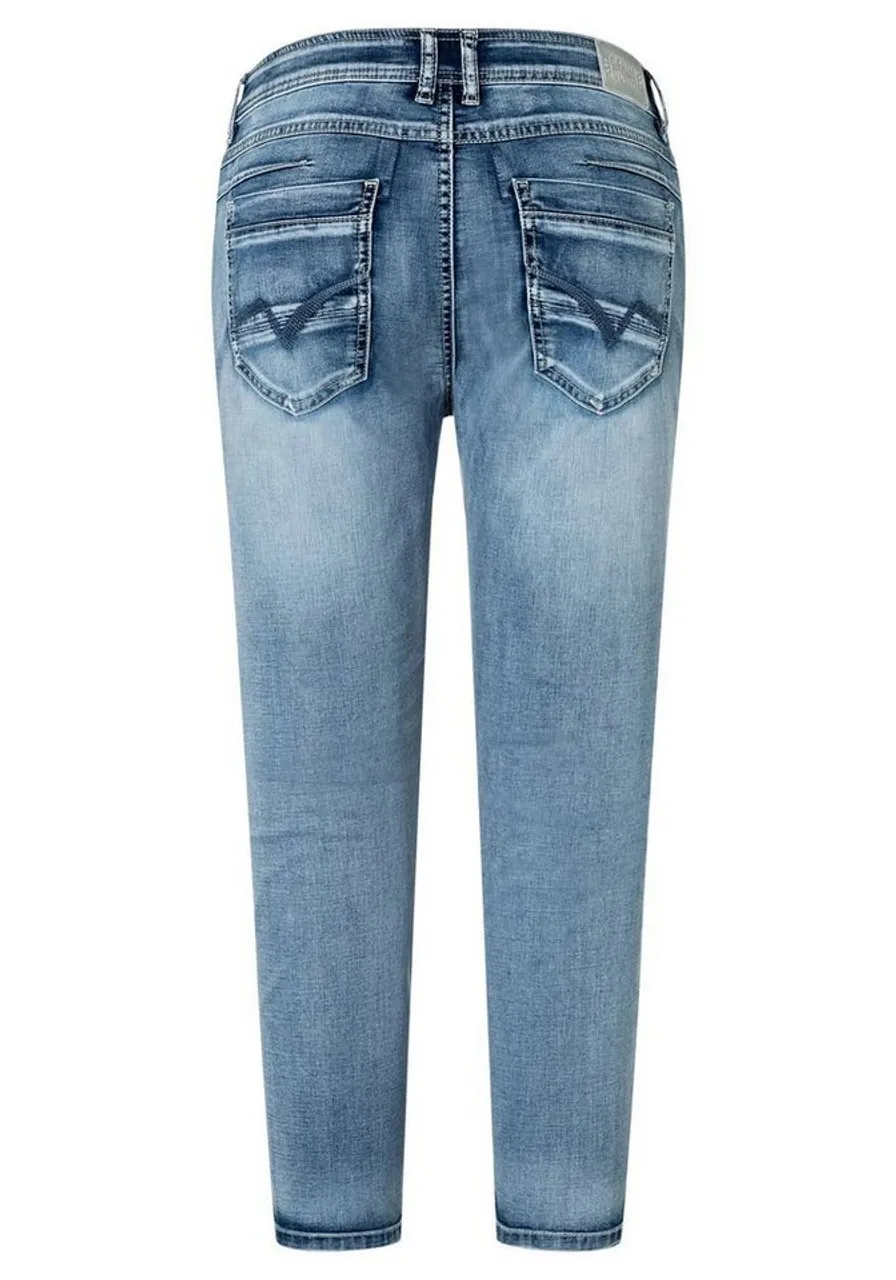 TIMEZONE Straight-Jeans Regular JillyTZ Cropped Jeanshose mit Stretch