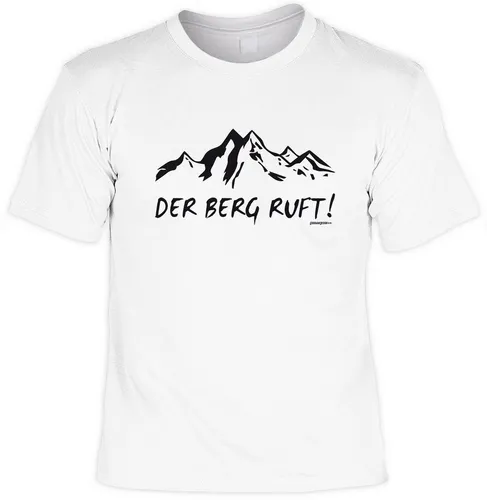Tini - Shirts Print-Shirt Wanderer Bergfreunde T-Shirt: Der Berg ruft ! Shirt für Kletterer, Bergsteiger, Wanderfreunde