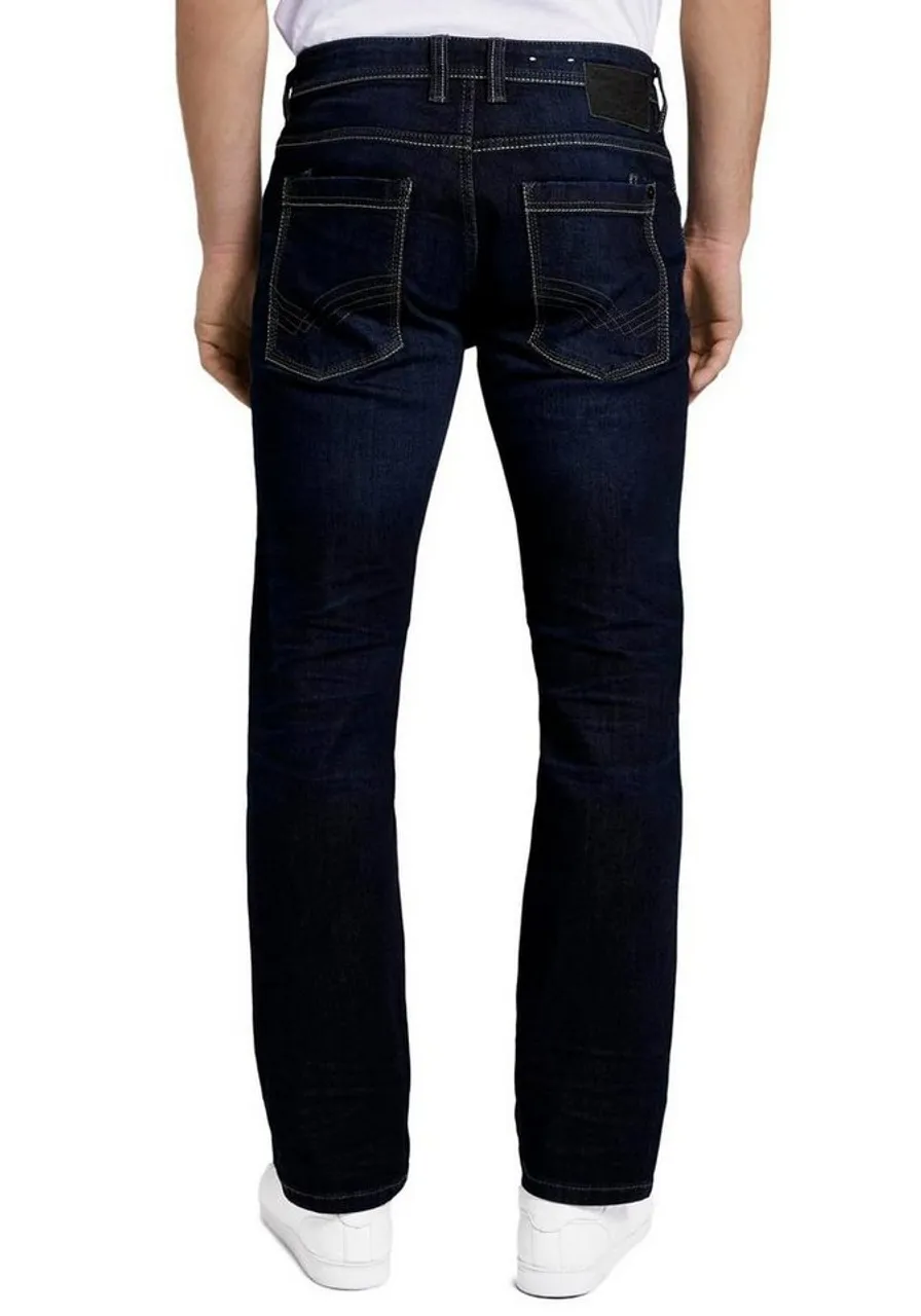 TOM TAILOR 5-Pocket-Jeans Marvin Straight mit Stretch und Kontrastnähten