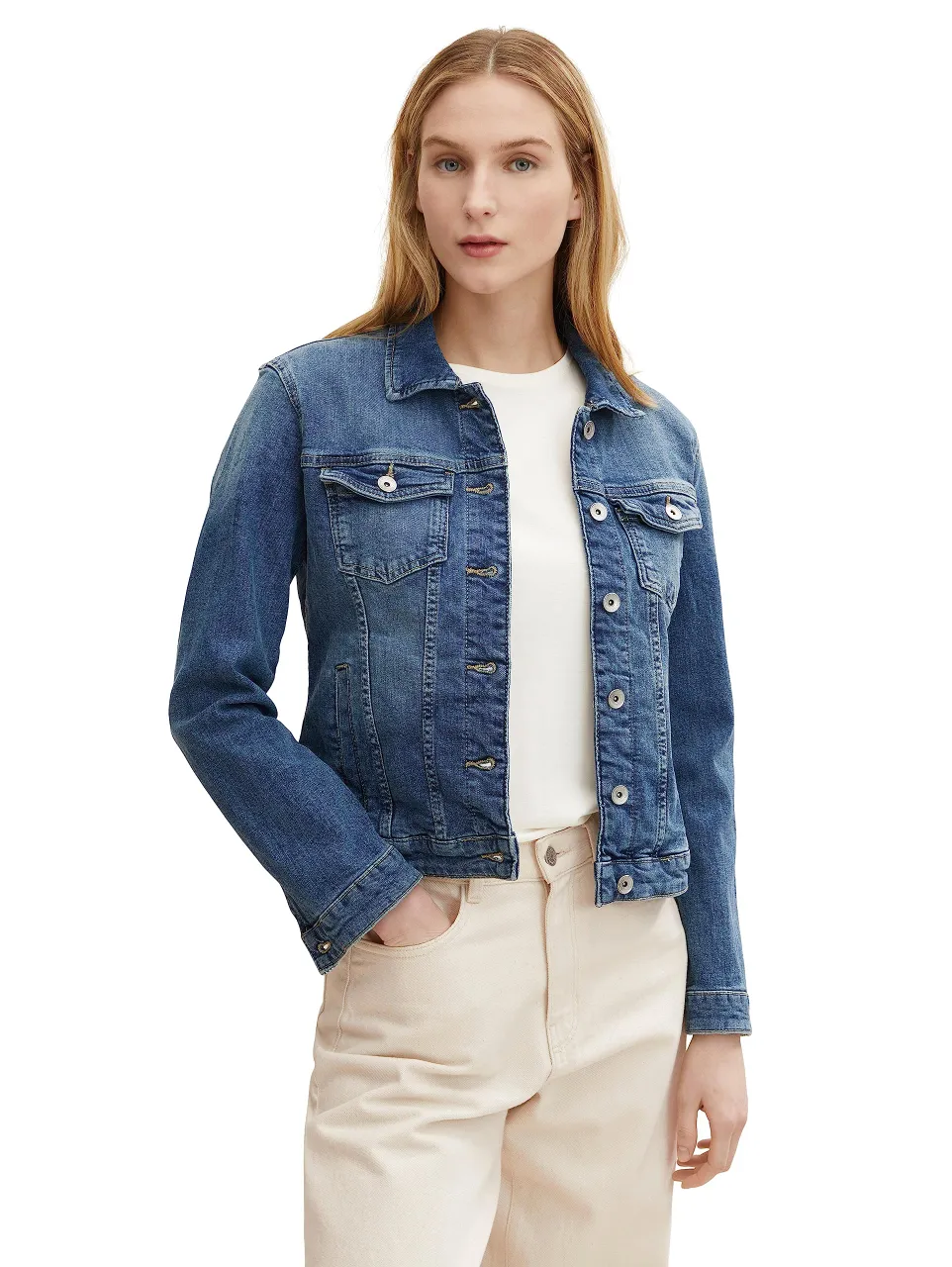 Tom Tailor Damen Jeansjacke aus Bio-Baumwolle - Preise vergleichen