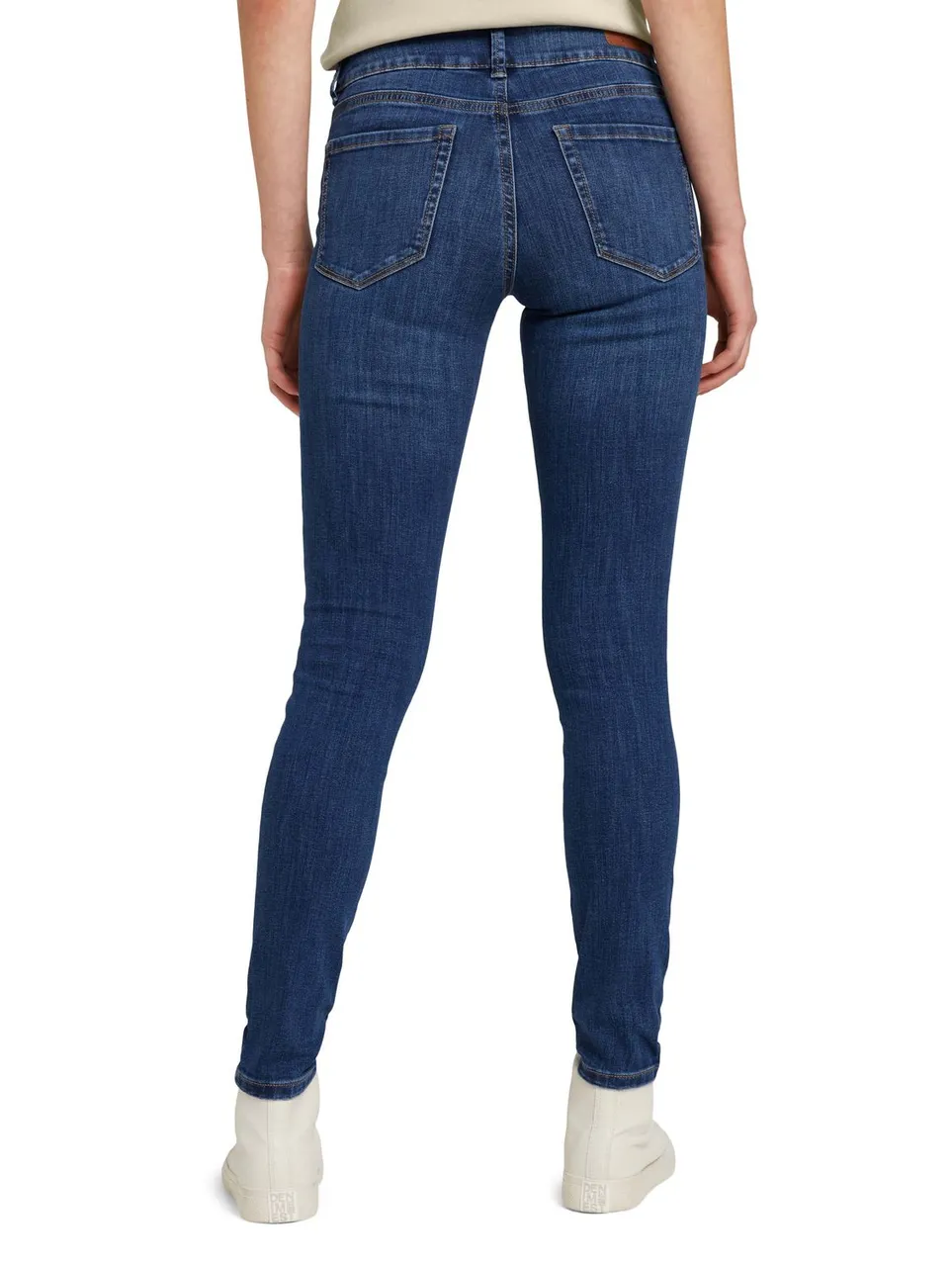 Tom Tailor Denim Damen Jeans Nela - Extra Skinny Fit - Blau - Used Dark Stone Blue