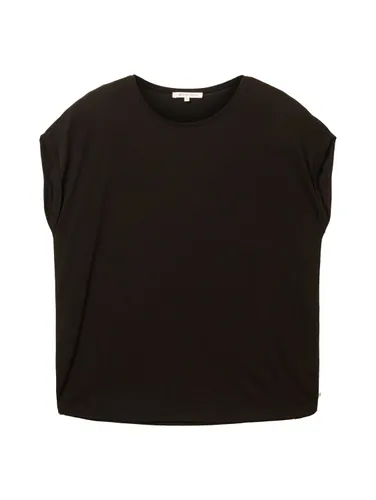 Tom Tailor Denim Damen T-Shirt FLUENT BASIC - Relaxed Fit
