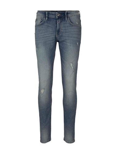 Tom Tailor Denim Herren Jeans Piers - Slim Fit - Blau - Used Bleached Blue