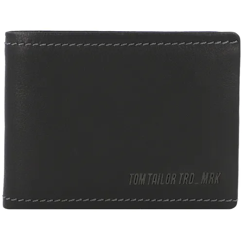 Tom Tailor - Geldbörse RFID Schutz Leder 12.5 cm Portemonnaies Schwarz Herren