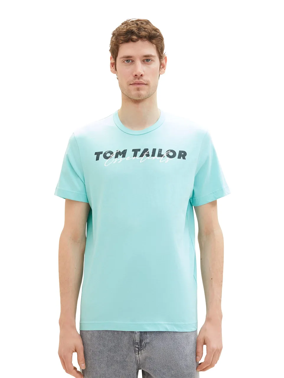 TOM TAILOR Herren 1037277 T-Shirt mit Logo-Print
