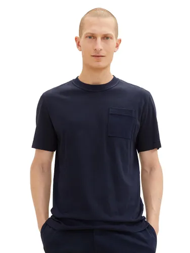 TOM TAILOR Herren 1037824 Basic T-Shirt mit Brusttasche