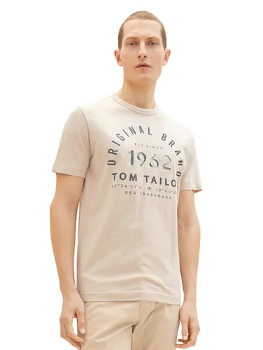 TOM TAILOR Herren T-Shirt mit Print aus Baumwolle